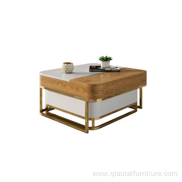 Adjustable Wooden Coffee Tables Whit Storage